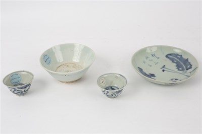 Lot 352 - A pair of Hongzhi lotus cups, Da Ming Nian...
