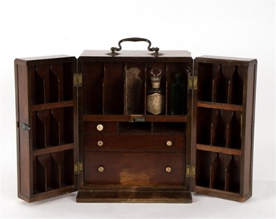Lot 401 - A 19th Century mahogany apothecary box, the...