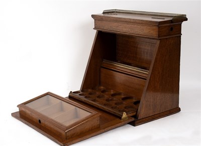 Lot 402 - A gentleman's oak cased gaming compendium, The...