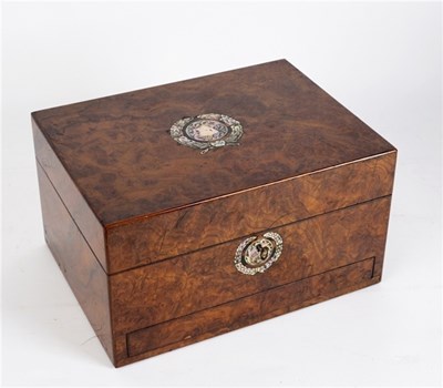 Lot 410 - A mid-19th century burr walnut and...