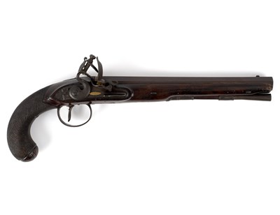 Lot 411 - A George III flintlock duelling pistol by H W...