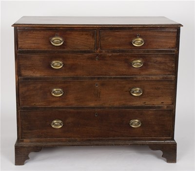 Lot 454A - A 19th Century mahogany chest of two short...