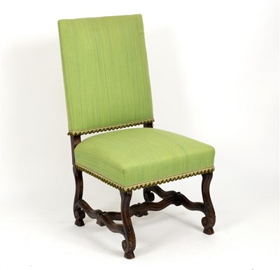 Lot 504 - A Flemish style chair with upholstered back...