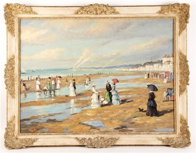Lot 644 - I Fanabe/Beach Scene with Edwardian...
