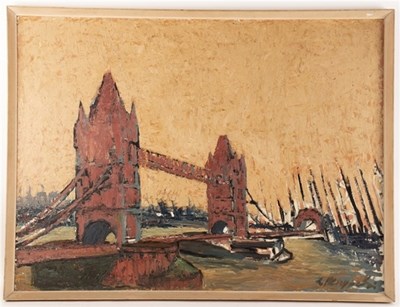 Lot 651 - K Skrzypecki (20th Century)/Tower Bridge/oil...