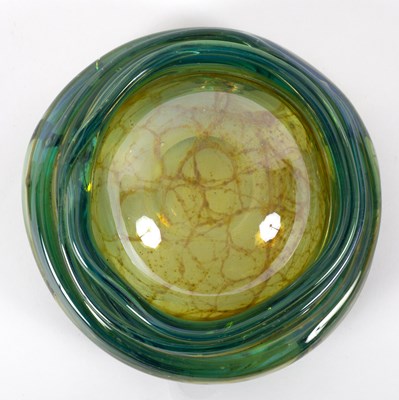 Lot 39 - Mdina, a glass bowl of organic circular form...