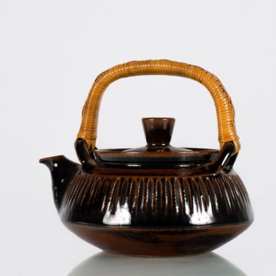 Lot 82 - Studio Pottery, a baluster stoneware vase of...