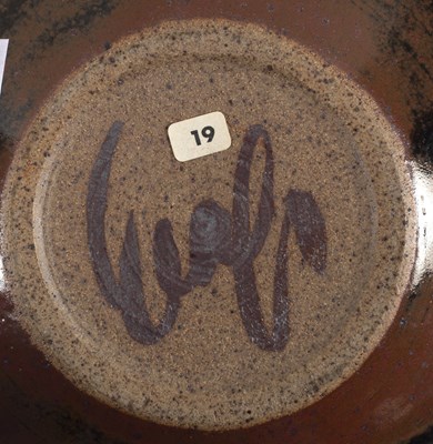 Lot 82 - Studio Pottery, a baluster stoneware vase of...