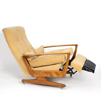 Lot 181 - Parker Knoll, a beech frame reclining armchair...