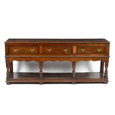 Lot 6 - An 18th Century oak and pollard oak dresser...