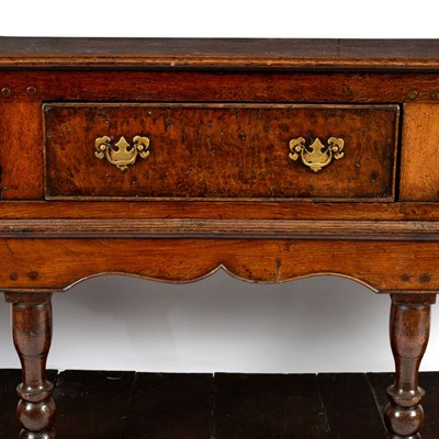 Lot 6 - An 18th Century oak and pollard oak dresser...