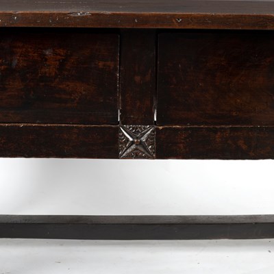 Lot 7 - A Spanish stained walnut serving table, early...