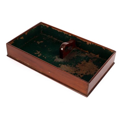Lot 15 - A mahogany cutlery hod with central handle,...