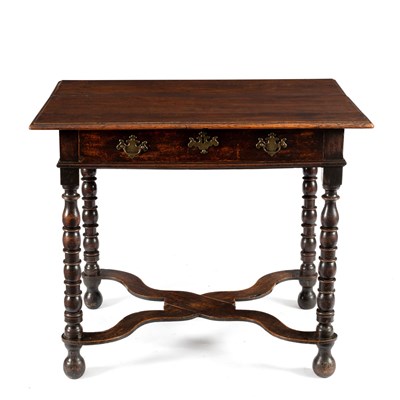 Lot 20 - An early 18th Century oak side table the...