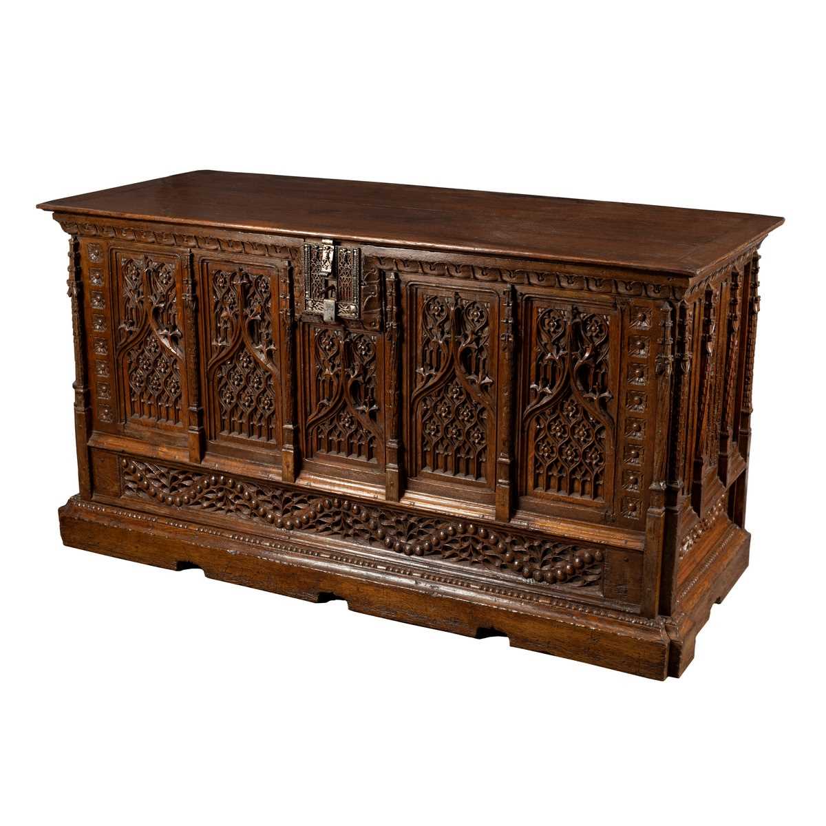 Lot 21 - A 16th Century French oak coffer...