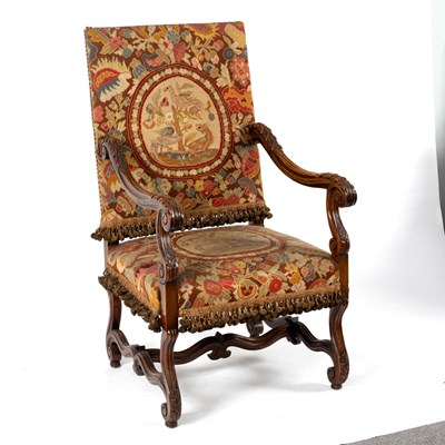 Lot 25 - A Franco-Flemish high back open armchair, 17th...