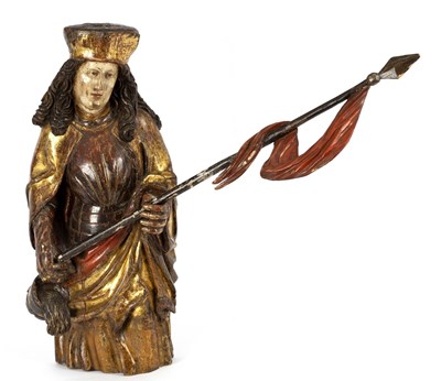 Lot 35 - A 17th Century German carved limewood figure...