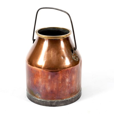 Lot 41 - A copper milk churn, 38cm high