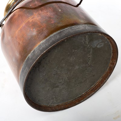 Lot 41 - A copper milk churn, 38cm high