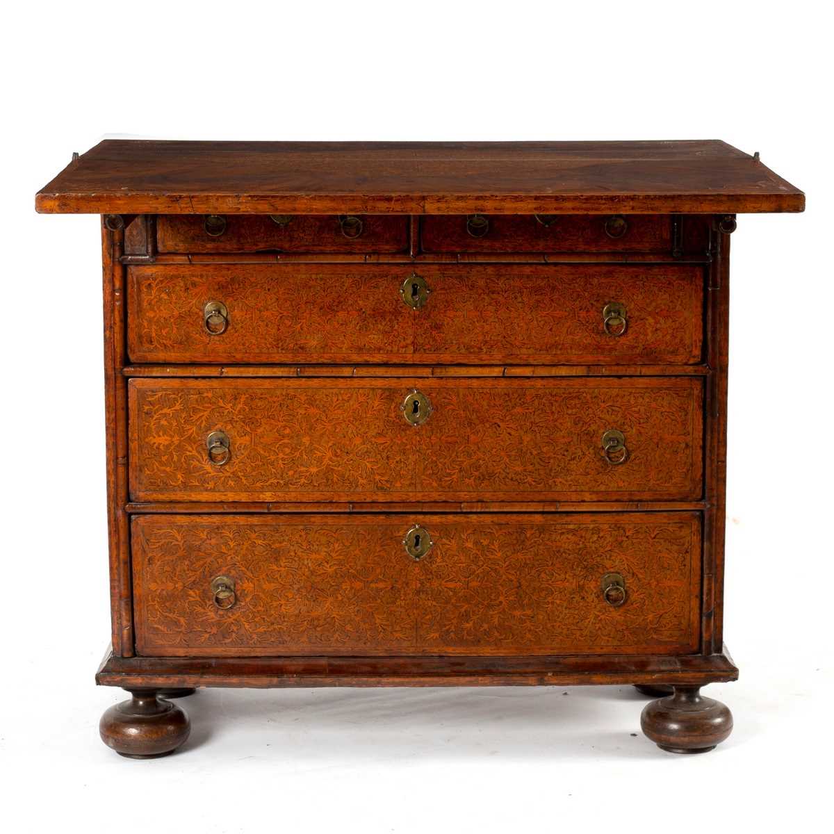Lot 68 - A late 17th Century walnut and seaweed...