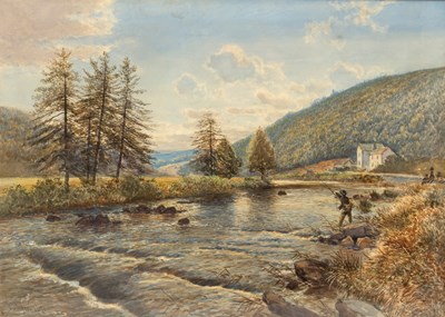 Lot 518 - John Syer (1846-1913)/River Landscape with an...