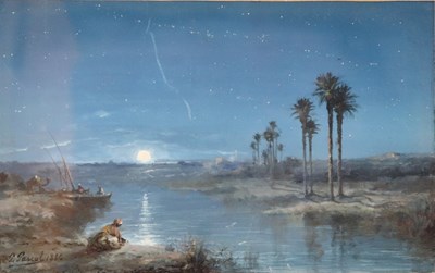 Lot 519 - Paul Pascal (French, 19th Century)/Moonlight...