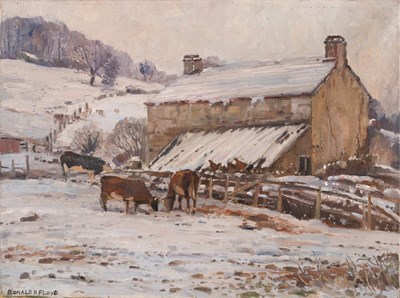Lot 571 - Donald Floyd (British 1892-1965)/Cattle by...