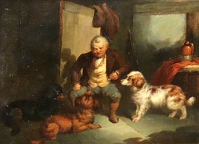Lot 580 - Attributed to Paul Jones/Gamekeeper with Dogs...