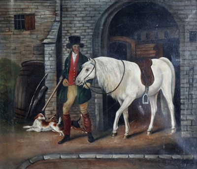 Lot 582 - 19th Century English School/Gentleman Leading...