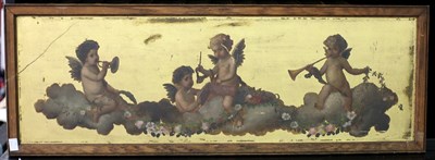 Lot 583 - 17th Century style/Cherubs on a Cloud/oil on...