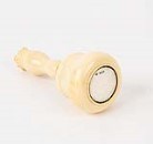 Lot 612 - A large ivory mallet, the silver mount, JR,...