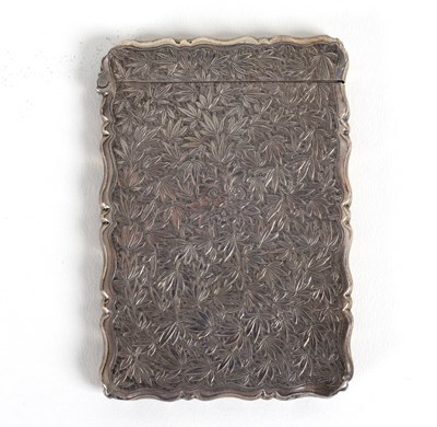 Lot 15 - A Victorian silver visiting card case, George...