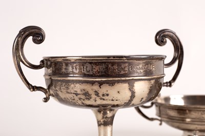 Lot 47 - A silver tazza and a pair of comports, William...