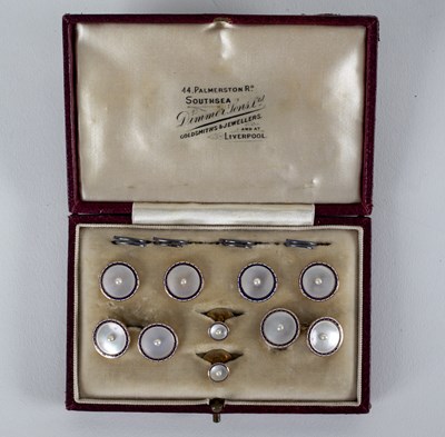 Lot 120 - A gentleman's mother-of-pearl, enamel and...