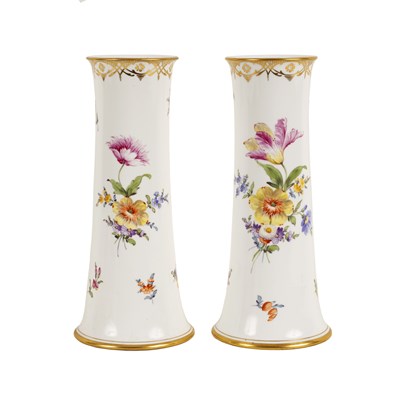 Lot 205 - A pair of 20th Century Nymphenburg porcelain...