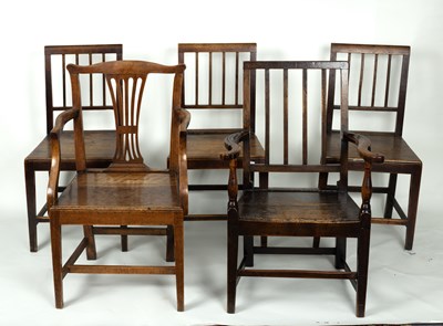 Lot 644 - An early 19th Century splat back armchair with...