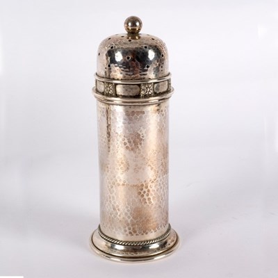 Lot 57 - An Arts & Crafts silver caster, AE Jones,...