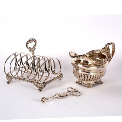 Lot 68 - A George III silver jug, London 1819, with...