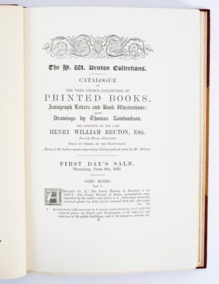 Lot 92 - Catalogue, two volumes of the HW Bruton sale...