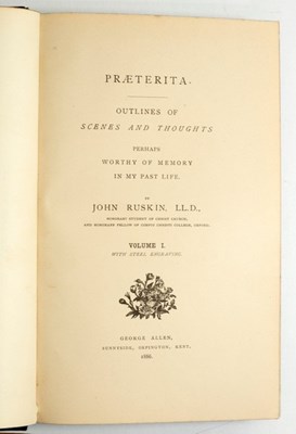 Lot 133 - Ruskin (J) Praeterita Outlines of Scenes and...