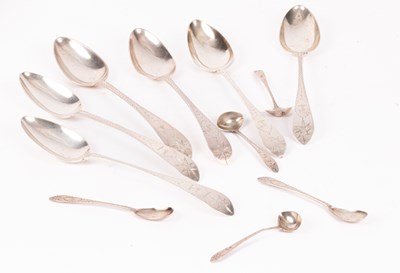 Lot 27 - A set of five Irish provincial silver table spoons