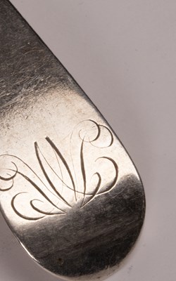 Lot 21 - A set of nine Scottish Hanoverian pattern silver tablespoons