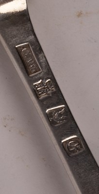 Lot 21 - A set of nine Scottish Hanoverian pattern silver tablespoons