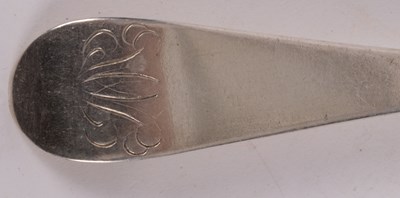 Lot 21 - A set of nine Scottish Hanoverian pattern silver tablespoons