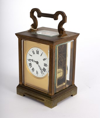 Lot 456 - A late 19th Century eight-day gilt brass...