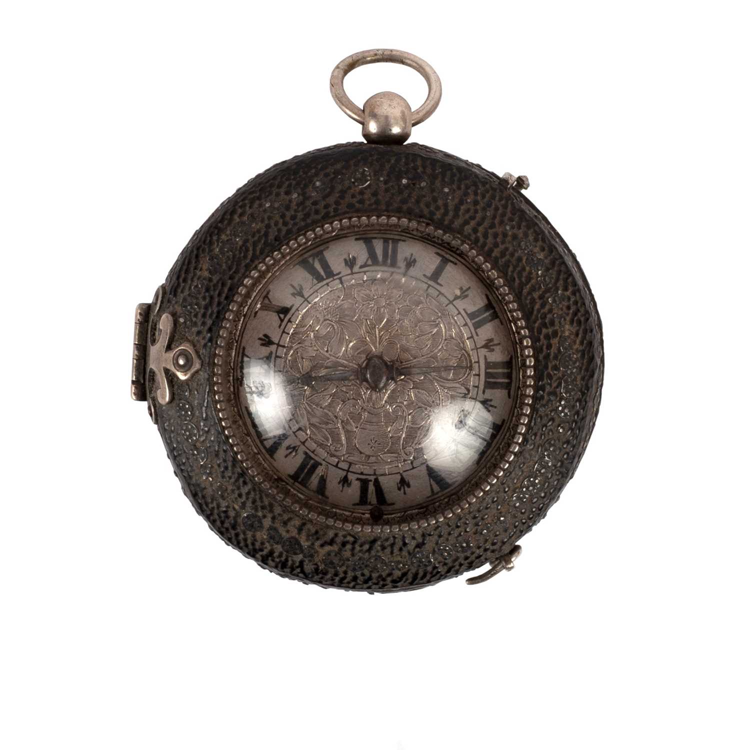 Lot 11 - A rare 17th Century silver pair-cased pocket...