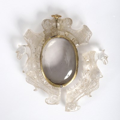 Lot 29 - A carved rock crystal frame, possibly for a...