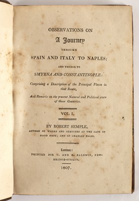 Lot 301 - Semple (Robert) Observations on a Journey...