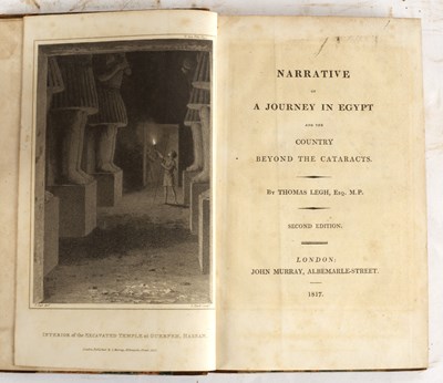 Lot 360 - Legh (Thomas) Narrative of a Journey in Egypt,...