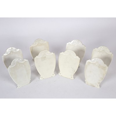 Lot 464 - A set of eight Copeland white shield shaped...